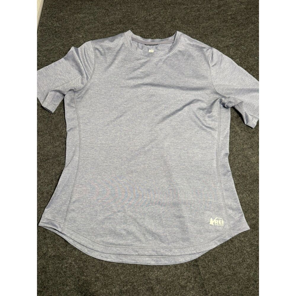 REI CO-OP Women Short Sleeve Performance Gray Shirt Medium Hiking